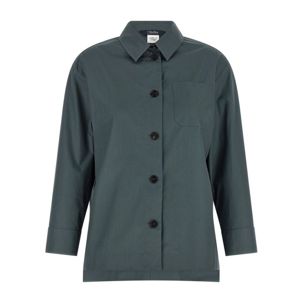 'S Max Mara Gray Cotton Women's Blouse